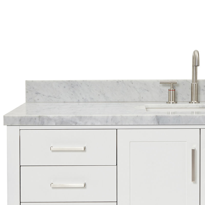 Magnolia Bath Vanity Rectangular Basin S061SCWRV, White