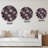 Pink Abstract Florals - Patterned wall clock-2054985312