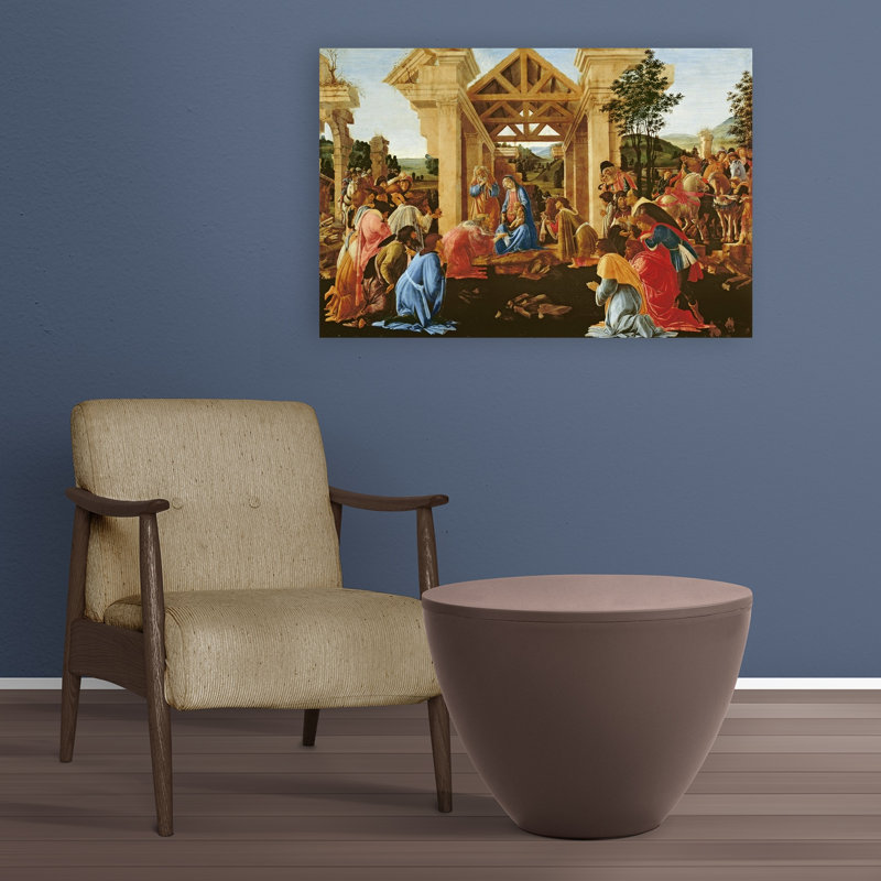 L'Adoration des Mages, vers 1478-1482, estampe d'art mural contemporaine, H 24 po x l 36 po