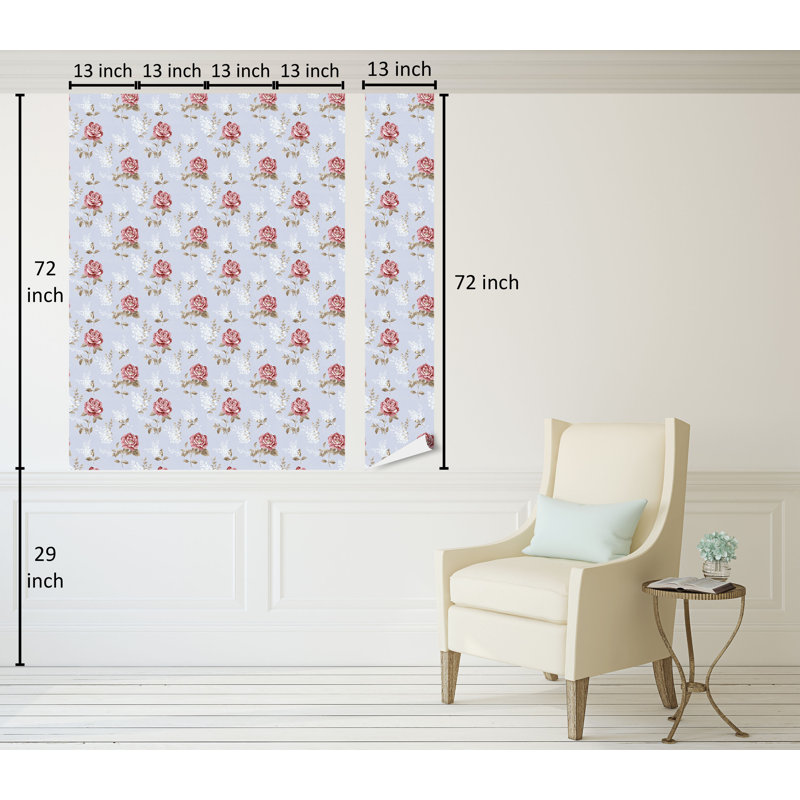 Bay Isle Home™ Garden Vibes Peel & Stick Wallpaper for Home, 72" L x 13" W