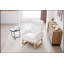 Chaise berçante en tissu Teddy avec repose-pieds réglable, repose-tête épaissi, dossier haut et pochette de rangement, base en bois massif-1984352766-1984352761