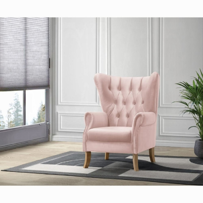 Adonis Accent Chair, Pink