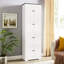 Armoire de rangement 8 portes 4 tablettes 8 portes blanche pour le garage - Solution compacte avec garde-manger