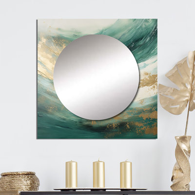 Anyjha Soft Wave Fusion - formes abstraites, miroir mural de salon