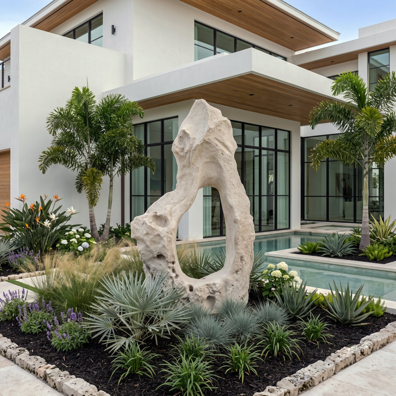 Dimensional Organic Stone Sculpture