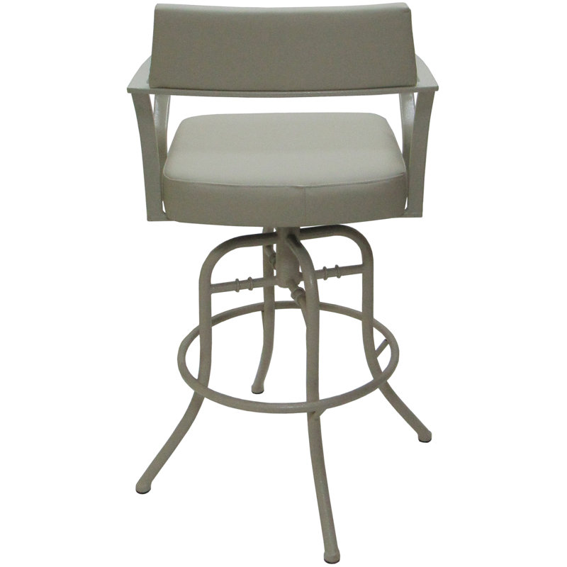 Tabouret de comptoir pivotant 26 po Chiyomi, Vinyle - Beige