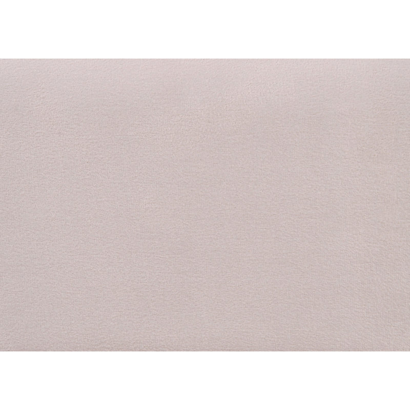 Lit rose contemporain pour chambre à coucher grand lit, tête de lit tapissier à texture nervurée, structure à profil bas et pieds stables au design discret