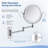 Rechargeable Lighted Makeup Mirror, Double Sided Magnifying Wall Mirror