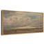 «Rustic Countryside Serene Brown Countryside Field Clouds In The Sky», impression sur toile encadrée classique-98042222-111568071