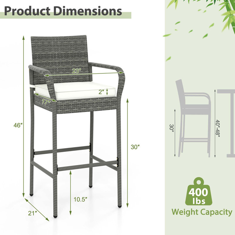 Nickolie Upholstered Counter Stool with Metal Frame
