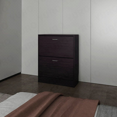 Shoe Storage Cabinet, 2-Tilt-Out Doors for Entryway - Standard