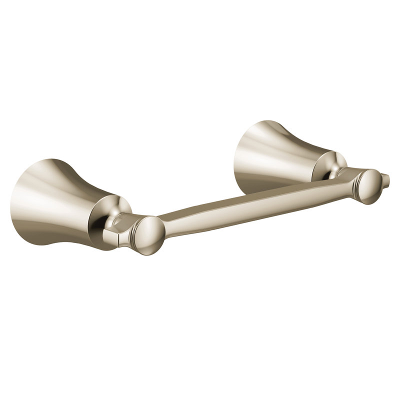 Flara Pivoting Wall Mount Toilet Paper Holder, Polished Nickel