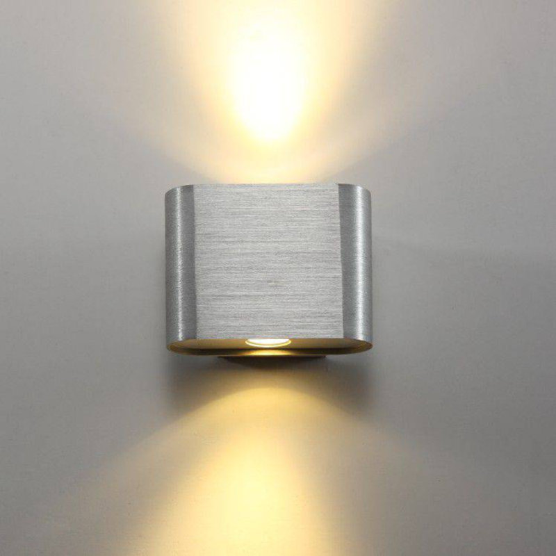 UltraBeam Brushed Aluminium Up and Down Indoor LED Wall Light 2 Watt LED 140 Lumens