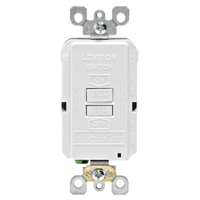Leviton SmartlockPro 20 Amp 125 Volt Duplex Watthite GFCI Outlet 5-20R 1 Pack