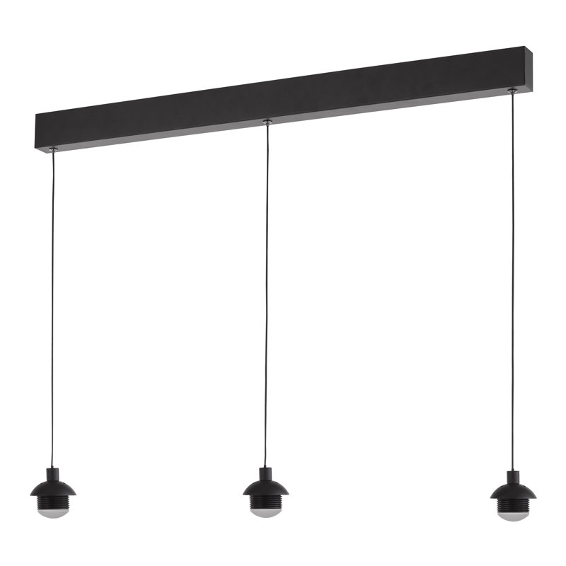 3 - Light Matt Black LED Pendant
