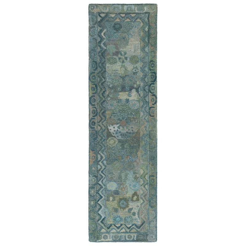 Maglena Hand Tufted Performance Southwestern Rug, Runner 2'3" x 8'