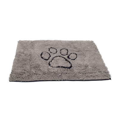 Petit tapis de porte pour chien sale gris brumeux DGS Pet Products 23 po x 16 po x 2 po