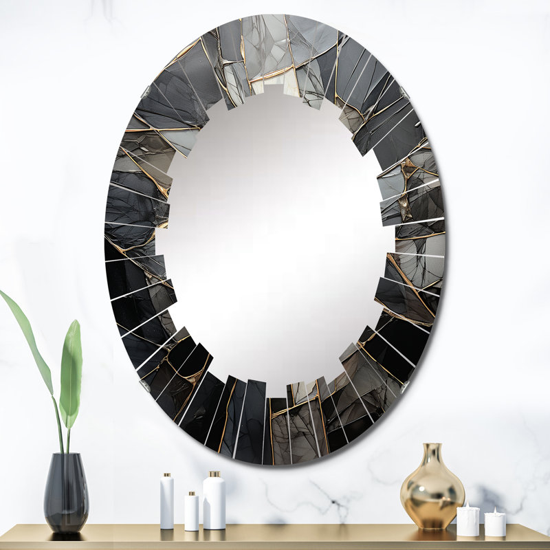 Hesperos - Miroir mural moderne ovale, 36 po x 24 po