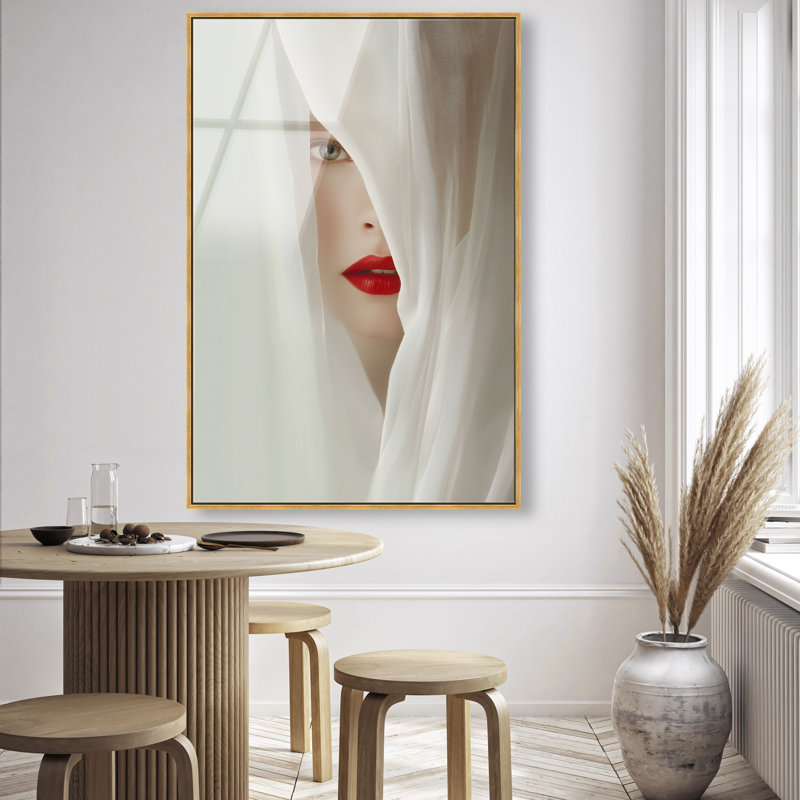Secret Under Silk Print by Oliver Gal, 25"H x 17"W, Gold Floater Frame