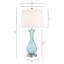 Lampe de table moderne en verre côtier de 25,5 po avec base chromée Ursuline pour le salon et la chambre à coucher-1377382683