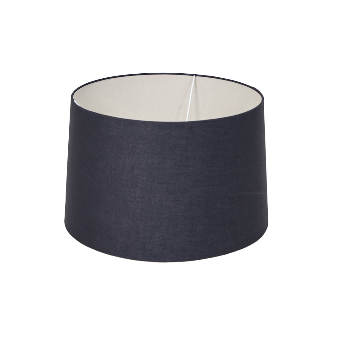 30cm H Linen Drum Lamp Shade ( Screw On ) in Gray
