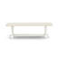 Ensemble de table 3 pièces - 1 table de salle à manger en bois et 2 banc de style Mid-Century - Fabrication stable et durable - Plateau en lin blanc et lin blanc -280442264-280442265-280442270