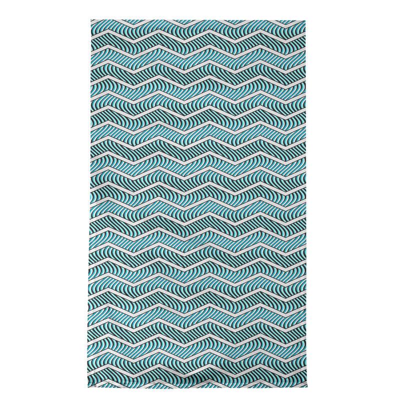 Stephenie Tea Towel Kitchen Towel, White/Blue, Cotton Twill