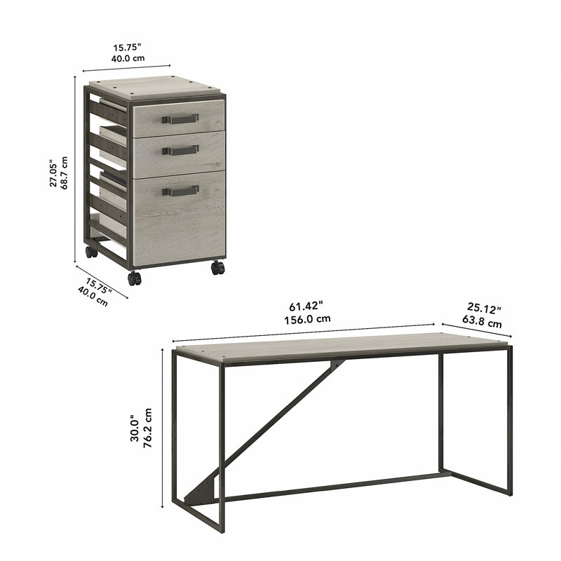 Ensemble de bureau Patankar, Blanc chalet