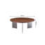 Table basse ronde en bois avec pieds en métal-112545096