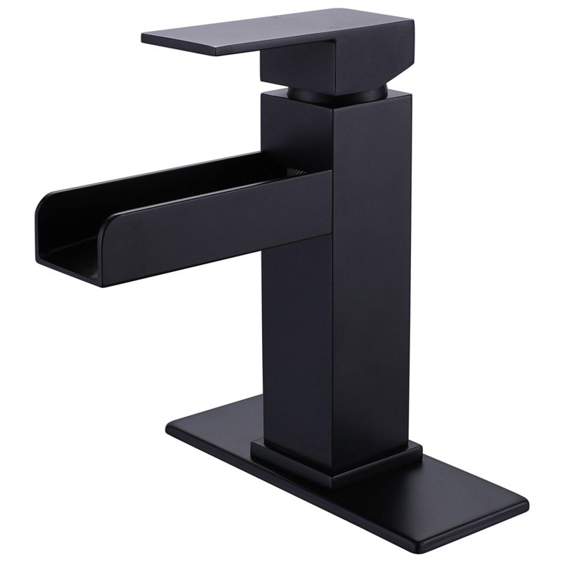 Single-Hole Single-handle Bathroom Faucet, Matte Black