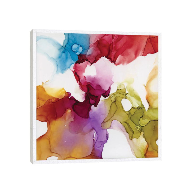 Spectrum Colors I by Carol Robinson - Painting on Canvas, 66.04 cm H x 66.04 cm W, White Framed