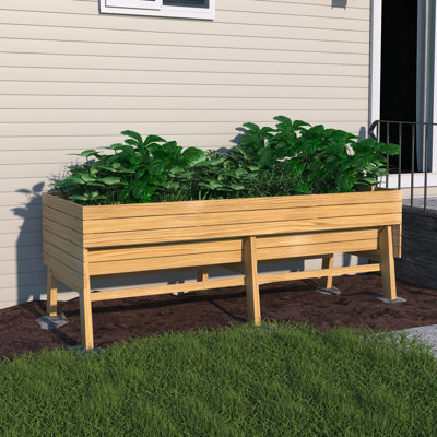 Eckmark Oversized Wood Outdoor Raised Garden Bed