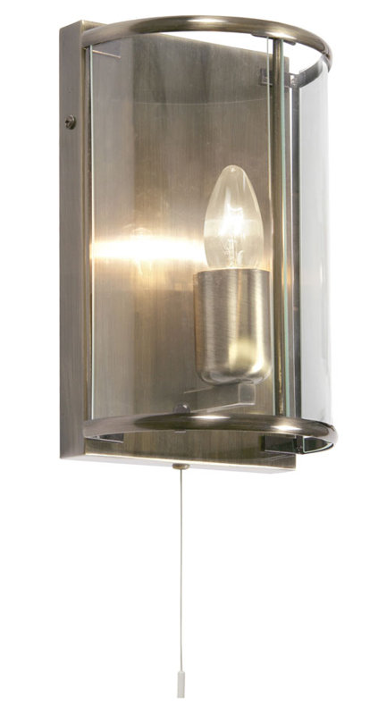 Fern 1-Light Dimmable Flush Mounted Sconce, Antique Brass