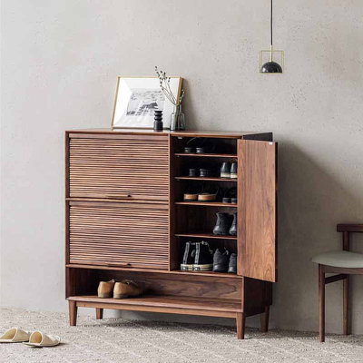 Armoire à chaussures en bois de grande capacité