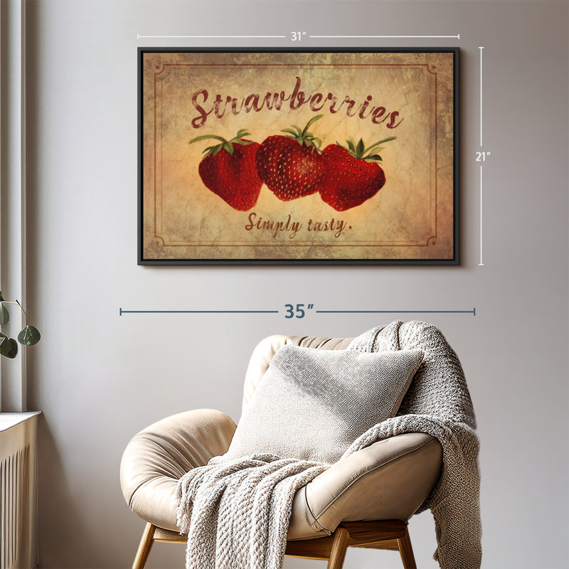 " Tasty Strawberries Wall Art ", 21" H x 31" W