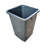 Fixturedisplays® 26 Gallon Square Grey Trash Can Garbage Waste Bin Container Heavy Duty Receptacle 18.6X18.5X25.8"