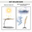 Parasol lumineux en porte-à-faux 10 pi Dantez-98098850
