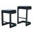 Regan Bar Stool w/Black Leather-Graphite-48367409