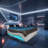 Upholstered Platform Bed Frame With Led Lighting, Bluetooth Connection To Play Music Control-608580720-608580722