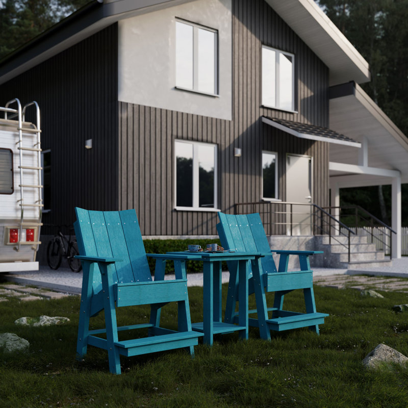 Chaise haute Adirondack contemporaine, Bleu Aruba