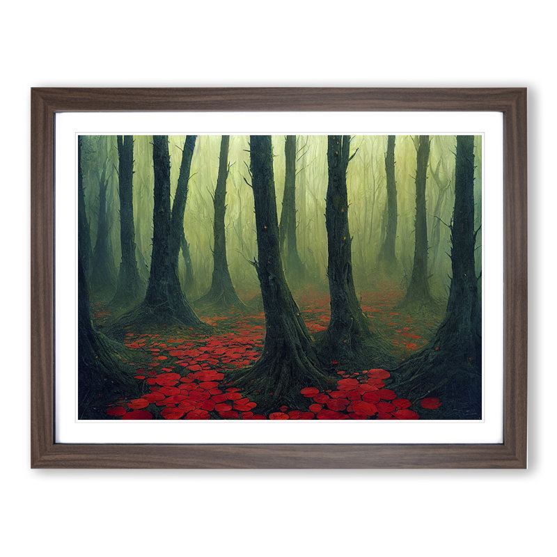 Beaming Forest - Framed Print, Walnut, 25cm H x 34cm W x 2cm D