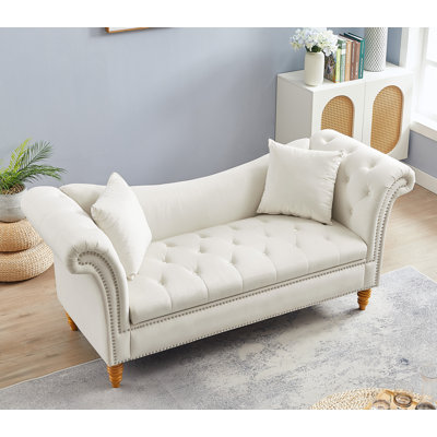 Repose-pieds de rangement rectangulaire en velours Jalinqua