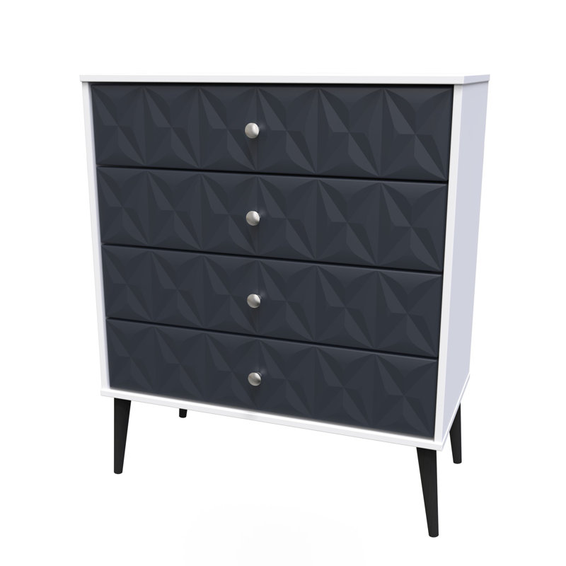 77cm W 4 - Drawer Chest of Drawers, Blue