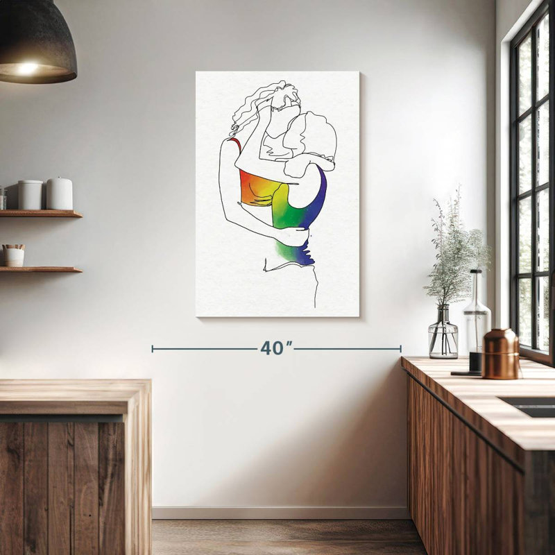 «Lesbiennes en amour», H 39 po x l 26 po