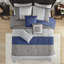 Ensemble d'édredon à rayures colorées 7 pièces avec coussins décoratifs Jenson-1197324832-1197324833