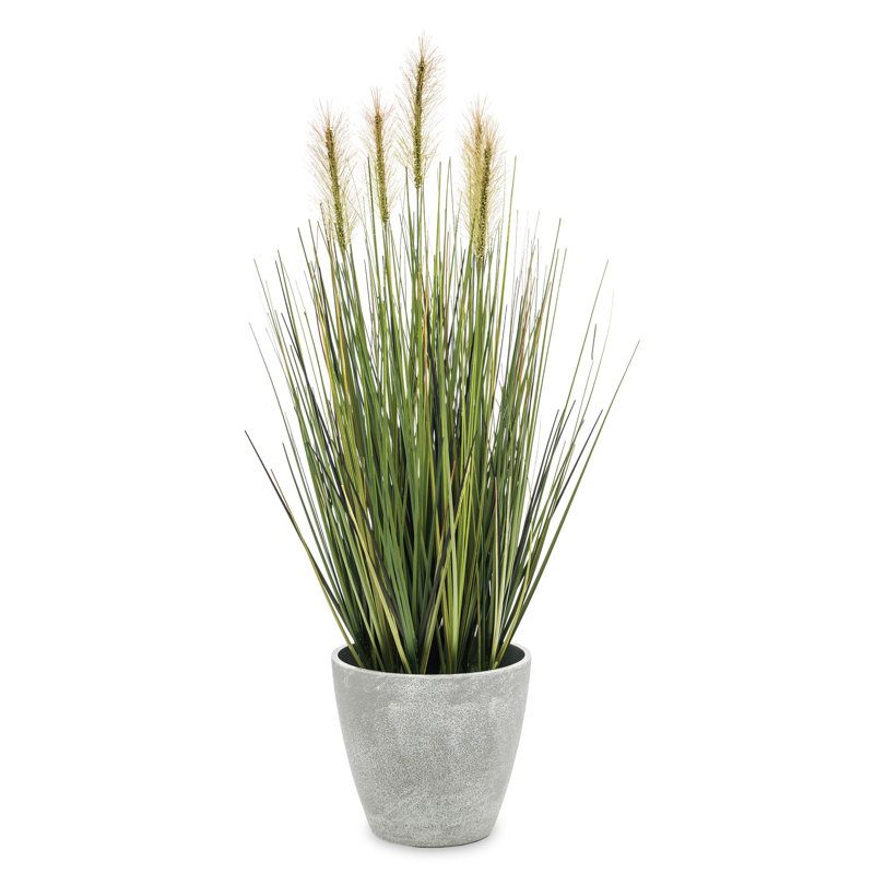 46cm Faux Pampas Grass Grass in Earthenware Pot