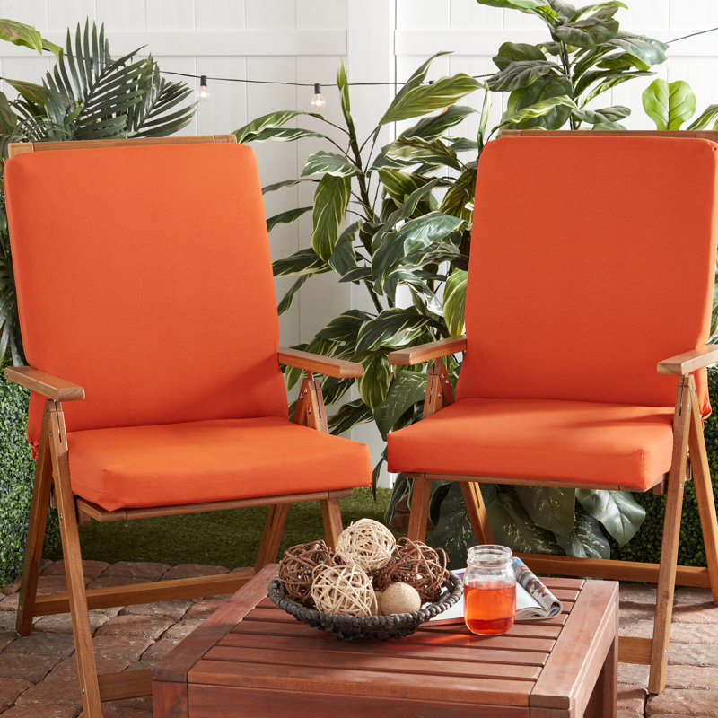 High Back Dining Chair Pad, Rust