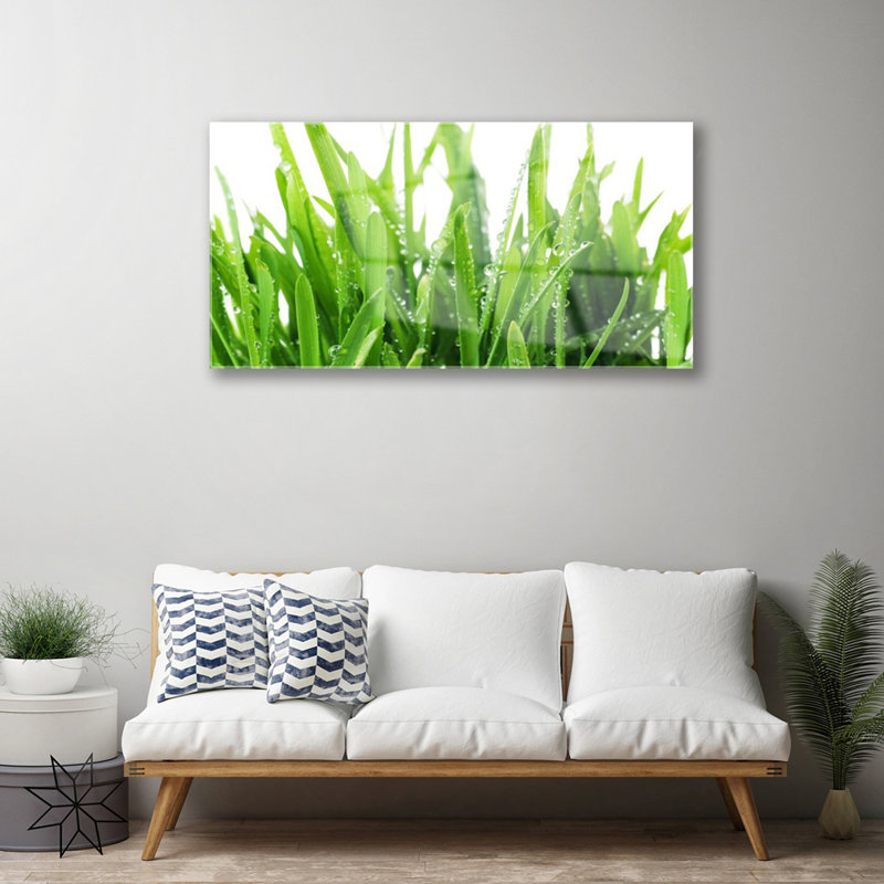 Floral Grass - No Frame Print on Glass