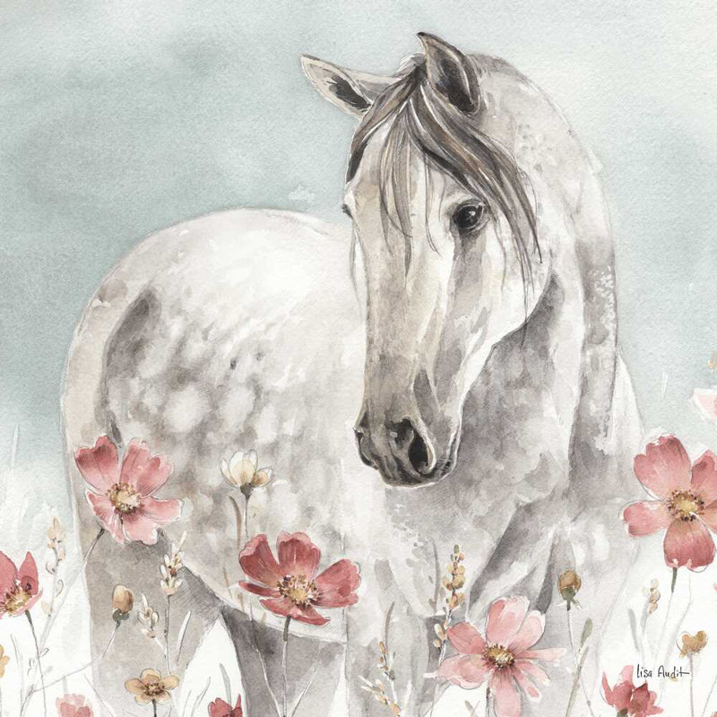 Chevaux sauvages IV, H 12 po x l 12 po