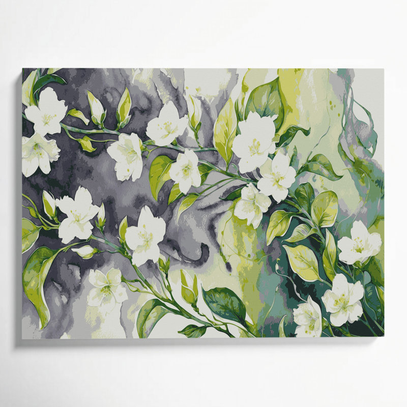 Art mural sur toile Botanical Jasmine, H 16 po x l 20 po